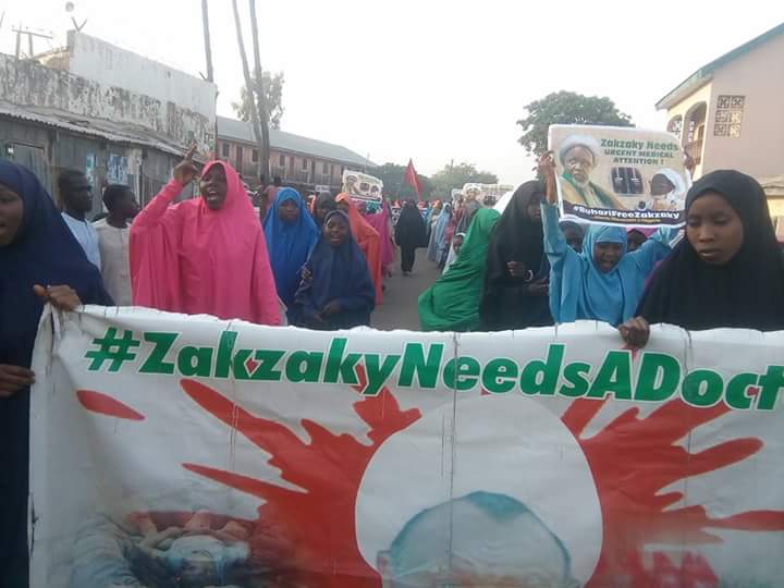  free zakzaky protest in  zaria on 25 feb 